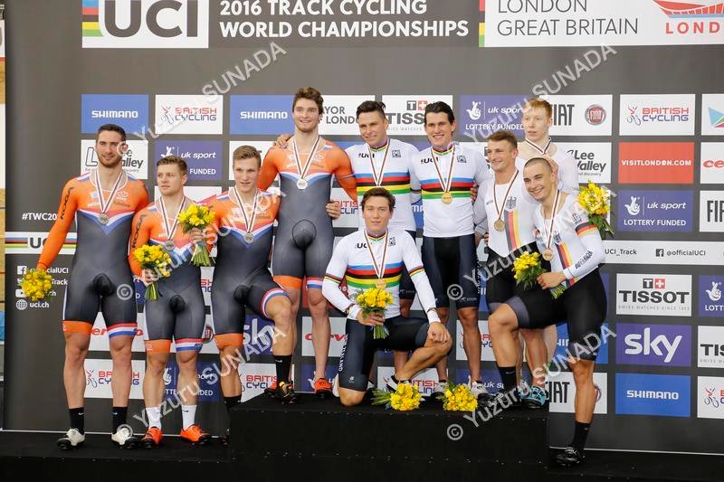 2 March 2016 Track World Championships (London, UK) Men Team Sprint 1st : NEW ZEALAND MITCHELL Ethan WEBSTER Sam DAWKINS Edward 2nd : NETHERLANDS VAN 'THOENDERDAAL Nils HOOGLAND Jeffrey BUCHLI Matthijs 3rd : GERMANY ENDERS Rene NIEDERLAG Max EILERS Joachim Photo : Yuzuru SUNADA