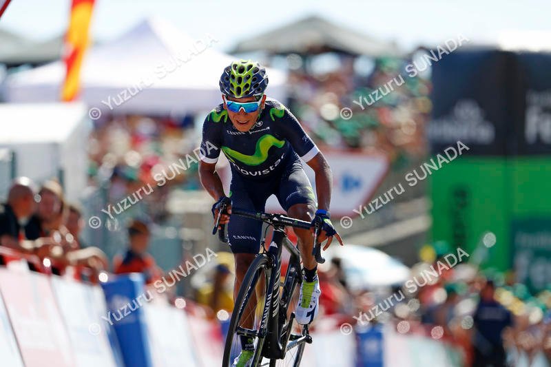 22 August 2016 71st Vuelta a Espana Stage 03 : Marin - Dumbria, Mirador de Ezaro QUINTANA Nairo Alexander (COL) Movistar Photo : Yuzuru SUNADA